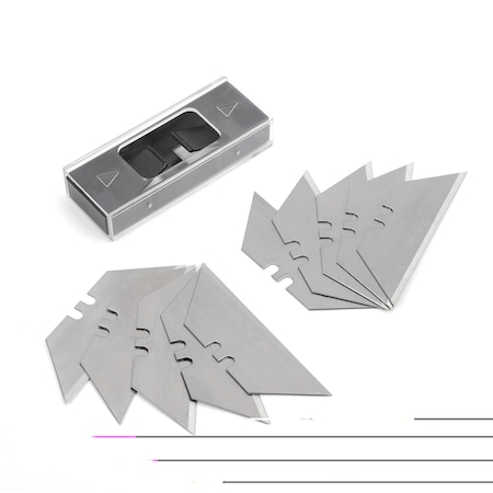 Prime-Line WORKPRO W013003 Utility Knife Blades, Steel Construction, Regular Duty SK5 Blades (10 Pack) W013003